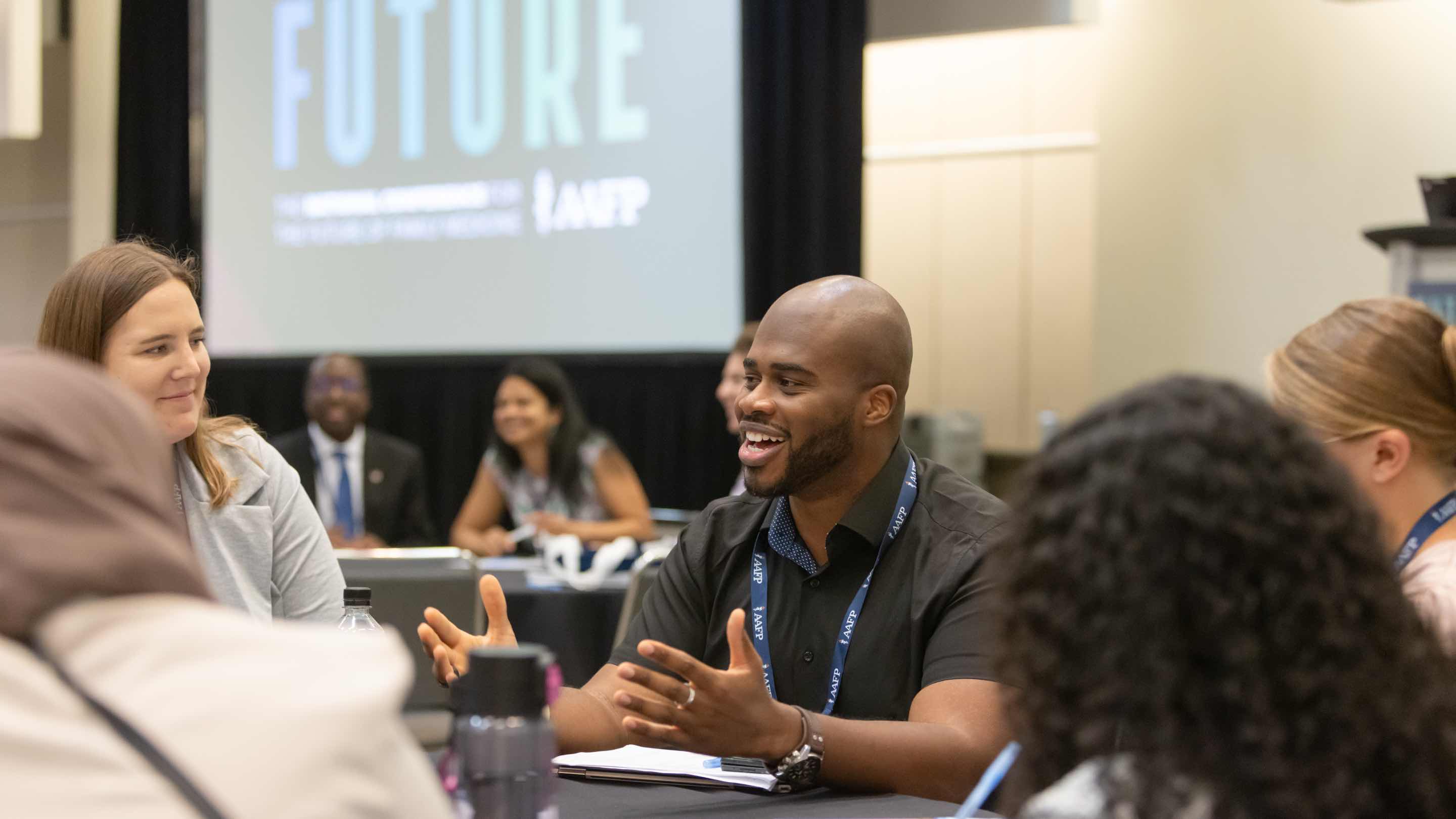 AAFPs 2025 Future conference, Saturday speed dating career options.