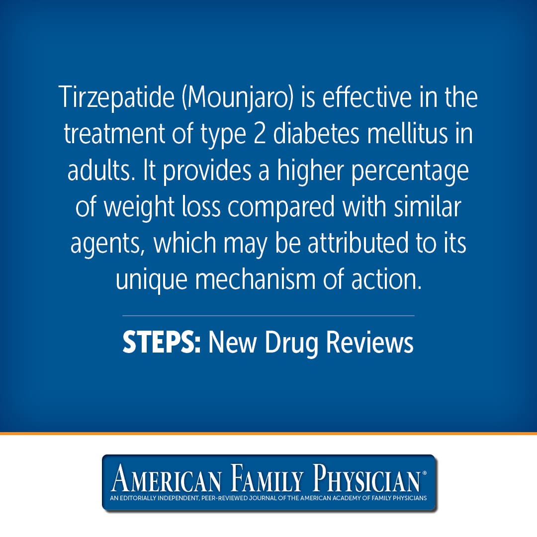tirzepatide and anemia Tirzepatide (Mounjaro) for the Treatment of Type 2 Diabetes Mellitus
