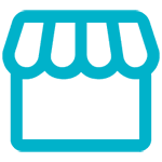 illustrated icon of a booth for FUTURE event.