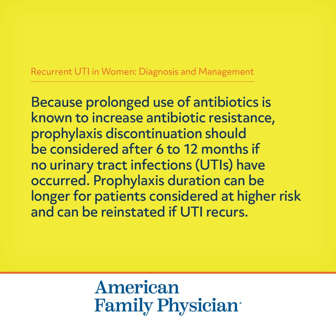 Photo: aafp.org Recurrent UTIs in Women: Management Guidelines and Treatment Options