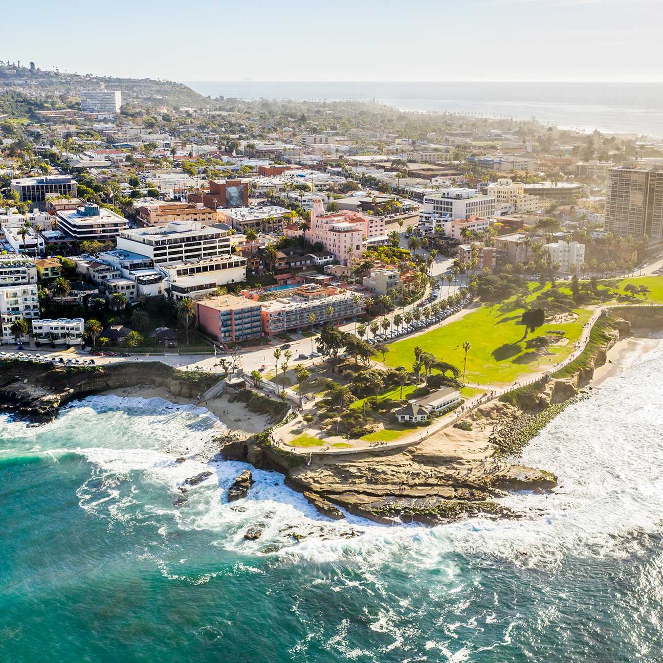 A coastline in San Diego.