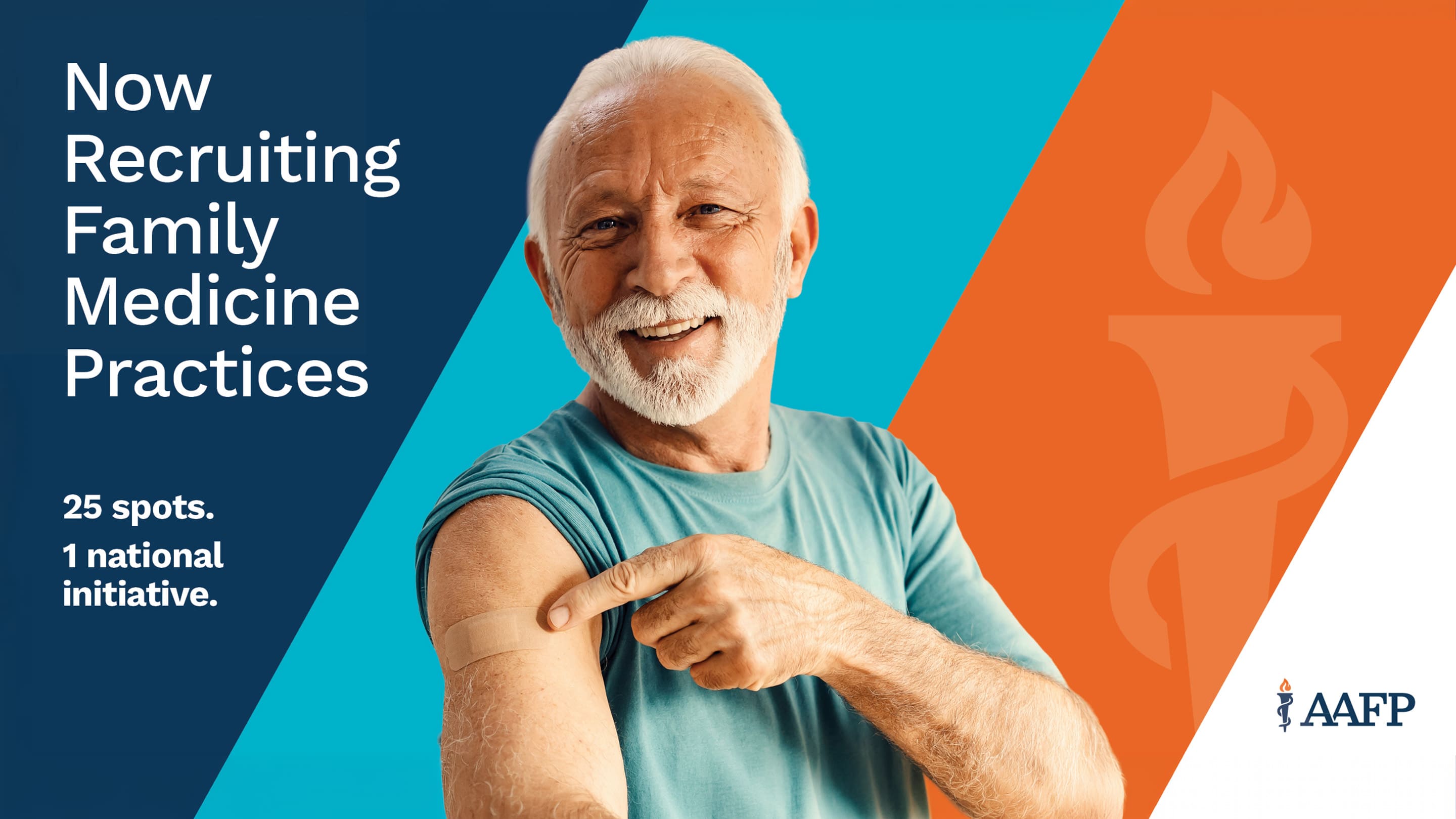 An older man smiling with a bandaid on his arm after a vaccination